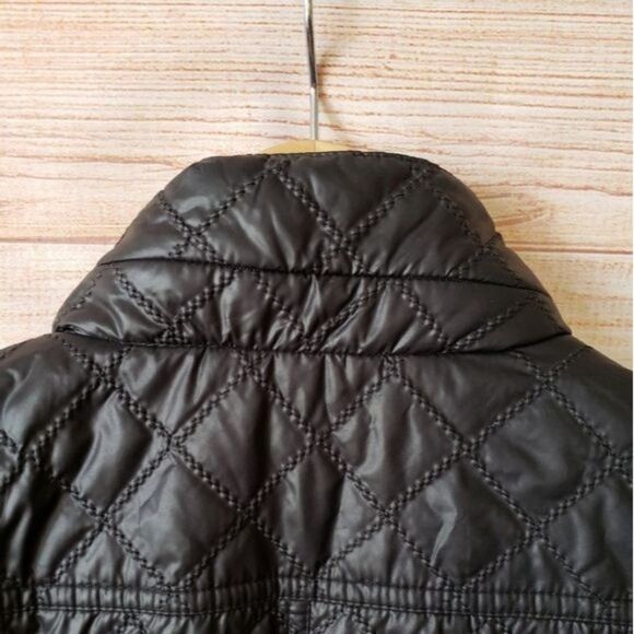 Laundry by Shelli Segal Quilted Zip Front Jacket Hood Animal Print Women's XS - Picture 8 of 13